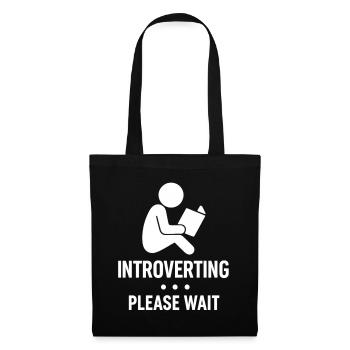 Introverti – Chemise d’attente - Sac en tissu - noir - Devant