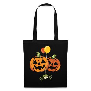Halloween Party Pumpkins with Spider - Tote Bag - black - Front