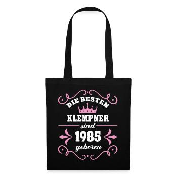 Plumber Birthday 1985 Vintage Plumbing Born - Tote Bag - black - Front