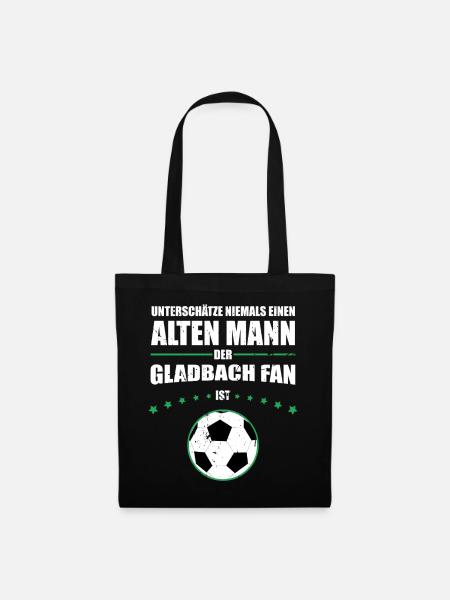 Mönchengladbach Geschenk Hooligan Ultras Retro - Stoffbeutel - Schwarz