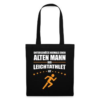 Gift Old Man - Athlete | Retro Vintage - Tote Bag - black - Front