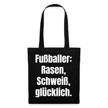 Les footballeurs transpirent leur bonheur - Sac en tissu - noir - Devant