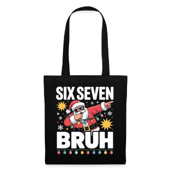 Christmas broth: Santa with fairy lights - Tote Bag - black - Front