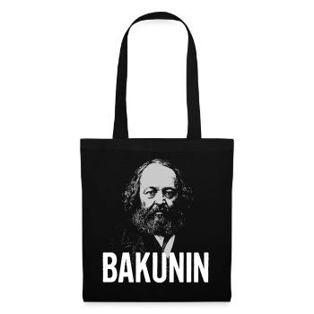 Bakunin Portrait Bold Typography - Tote Bag - black - Front