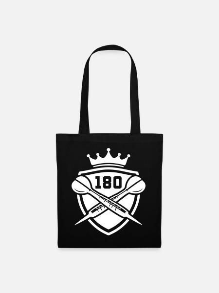 Darts 180 Wappen - Stoffbeutel - Schwarz