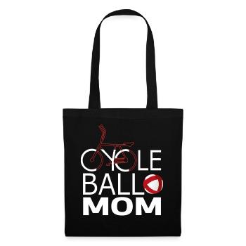 Radball, Mom, Cycleball, Hallenradsport - Stoffbeutel - Schwarz - Vorne