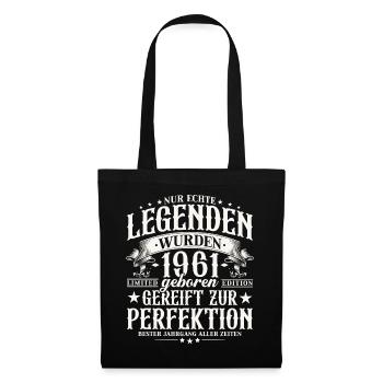 Cadeau d’anniversaire Vintage Born Legends 1961 - Sac en tissu - noir - Devant