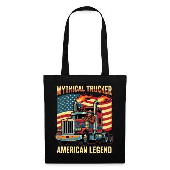 Camionneur Bigfoot, conducteur de semi-remorque américain - Sac en tissu - noir - Devant