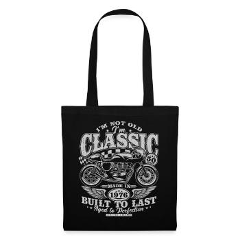 50e anniversaire cadeau de moto vintage de 50 ans - Sac en tissu - noir - Devant