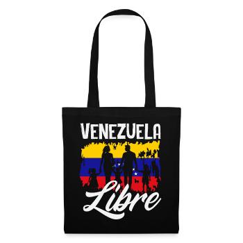 Venezuela Flagge Stolz & Heimat Venezuela - Stoffbeutel - Schwarz - Vorne
