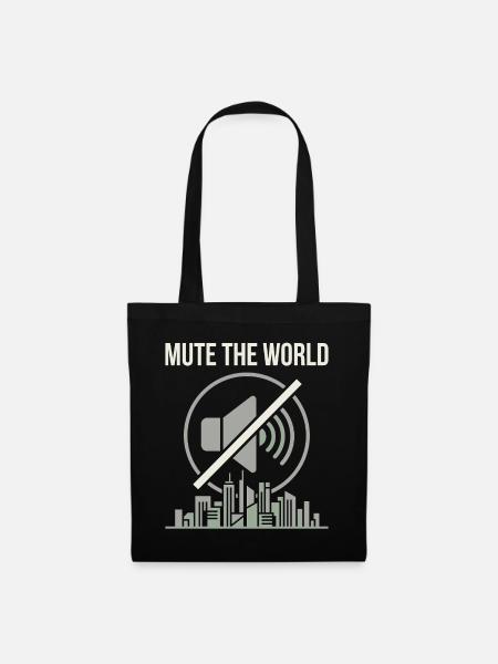 Mute Time - Stoffbeutel - Schwarz
