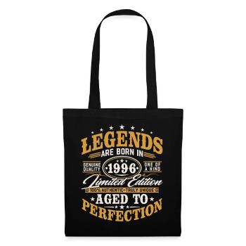 1996 Jahrgang Vintage Geburtstag Geschenk Retro - Stoffbeutel - Schwarz - Vorne