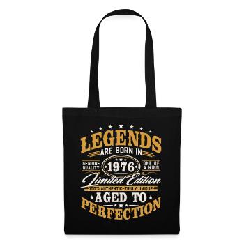 Cadeau d’anniversaire vintage vintage rétro 1976 - Sac en tissu - noir - Devant