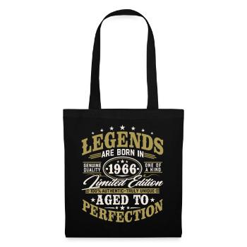 Cadeau d’anniversaire vintage vintage rétro 1966 - Sac en tissu - noir - Devant