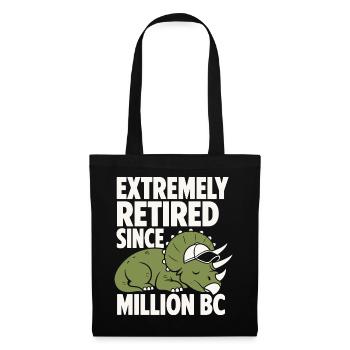 Humour de Tricératops extrêmement à la retraite - Sac en tissu - noir - Devant
