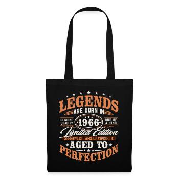 Cadeau d’anniversaire vintage vintage rétro 1966 - Sac en tissu - noir - Devant