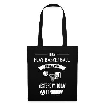 Citation drôle de basket - Sac en tissu - noir - Devant