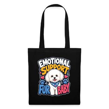 Bichon Frise - Stoffbeutel - Schwarz - Vorne