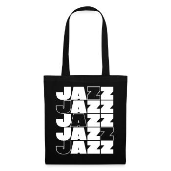 Jazz Grid Bold Typografie - Stoffbeutel - Schwarz - Vorne