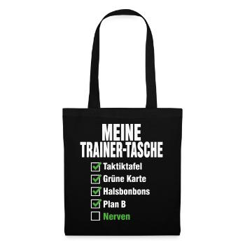 Handball Trainer Tasche – Taktiktafel & Plan B - Stoffbeutel - Schwarz - Vorne