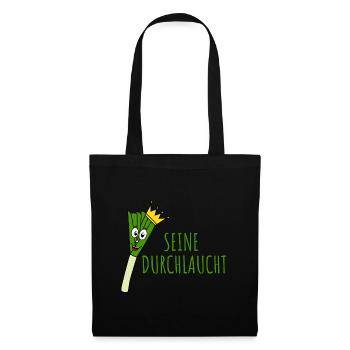 Lauch Seine Durchlaucht - Stoffbeutel - Schwarz - Vorne