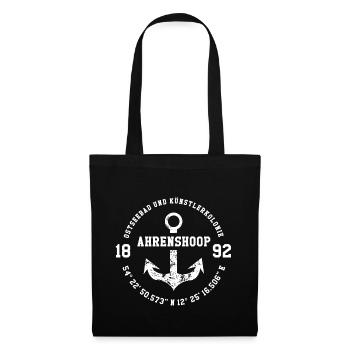 Baltic Sea resort and artists' colony Ahrenshoop, white - Tote Bag - black - Front