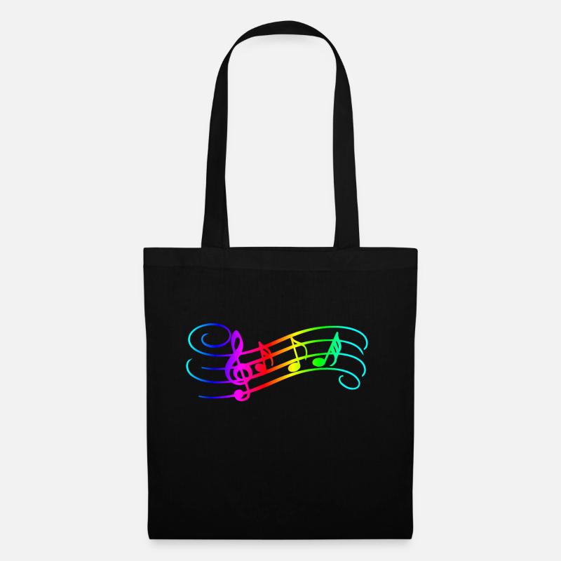 Music Notes - Tote Bag - black