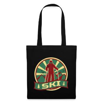 Propagande de ski | Sports d'hiver Vacances d'hiver - Sac en tissu - noir - Devant