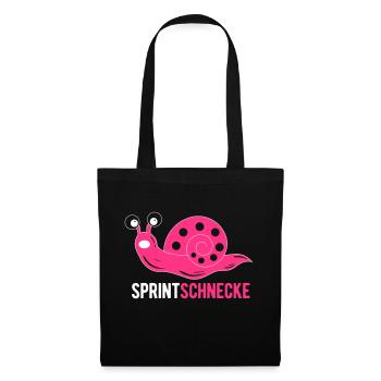Jogging sprint snail as a gift for runner - Tote Bag - black - Front