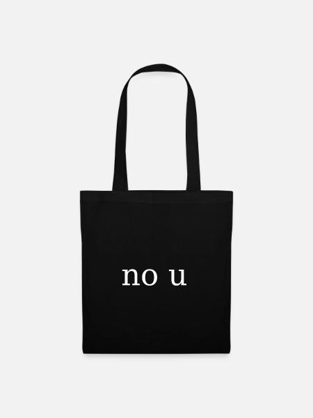 no u Meme - Stoffbeutel - Schwarz