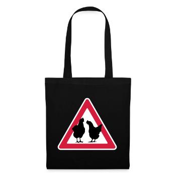 Chicken evening chicken attention hen party - Tote Bag - black - Front