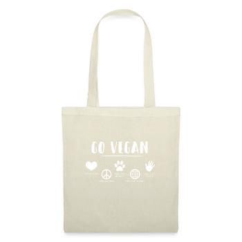 Vegan Vegetable Vegetarier - Stoffbeutel - Natur - Vorne