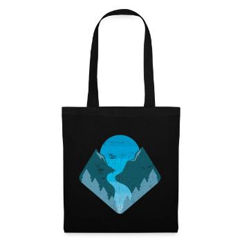 Trail in the sunset | Nature hiking - Tote Bag - black - Front