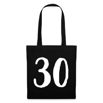 30th Birthday Years Number Number Gift - Tote Bag - black - Front
