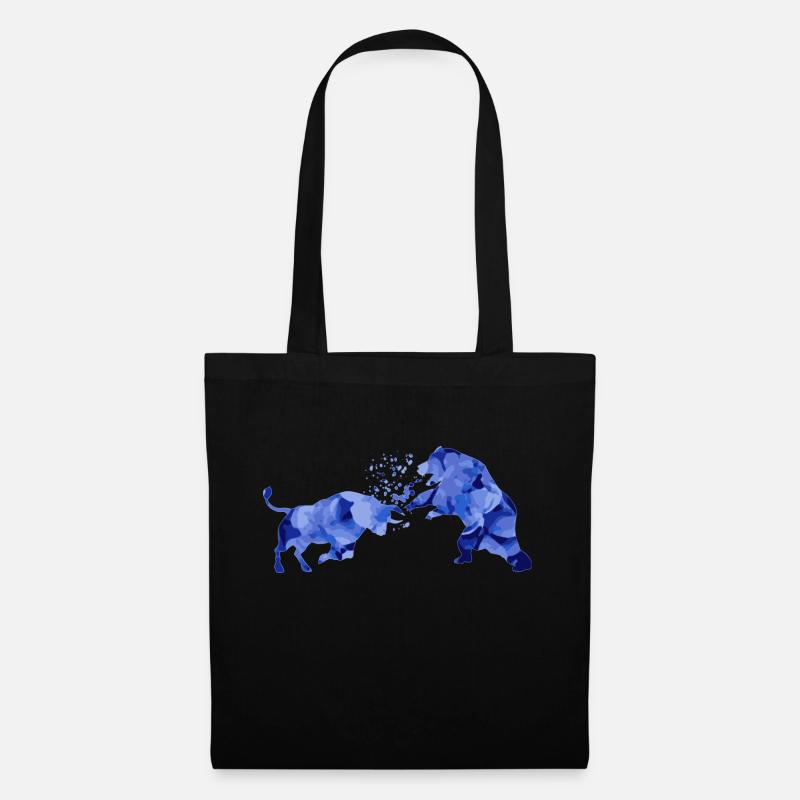 Bull vs. Bear Stock Exchanges Print - Tote Bag - black