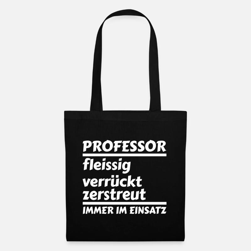 Professor Doktortitel Geschenk Geschenkidee prof - Stoffbeutel - Schwarz