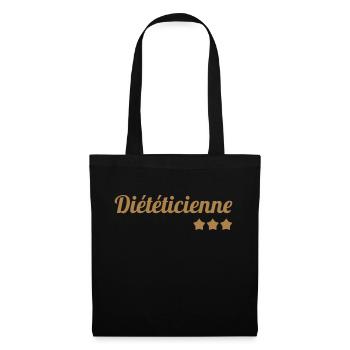 Diätassistent / Diätetik / Regime / Ernährung - Stoffbeutel - Schwarz - Vorne