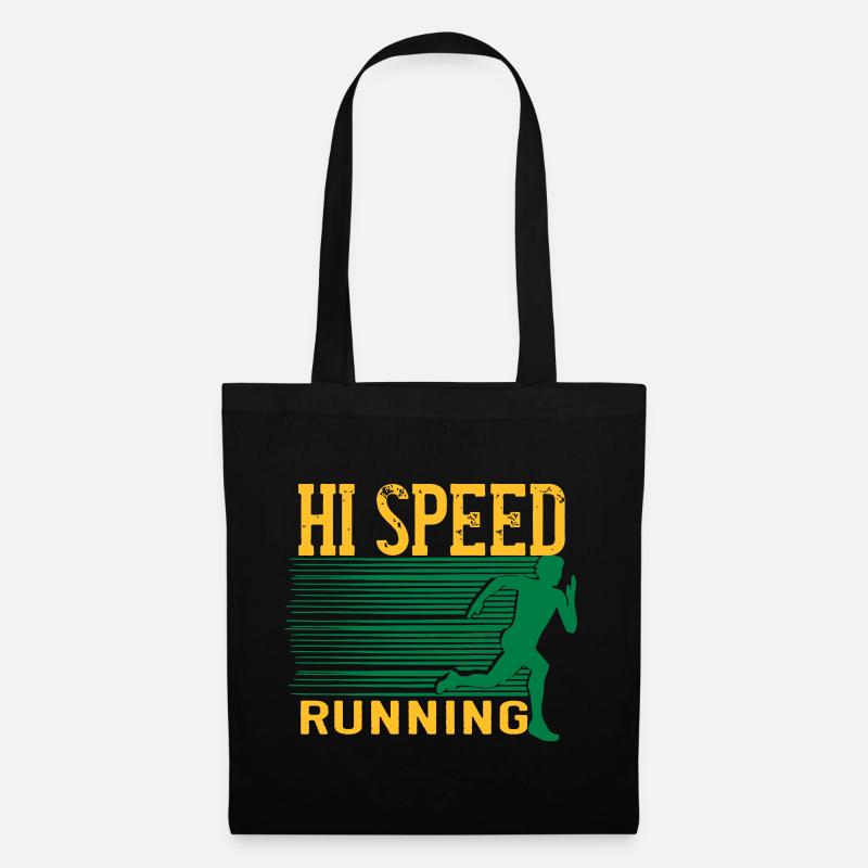 HI SPEED RUNNING vector design - Tote Bag - black