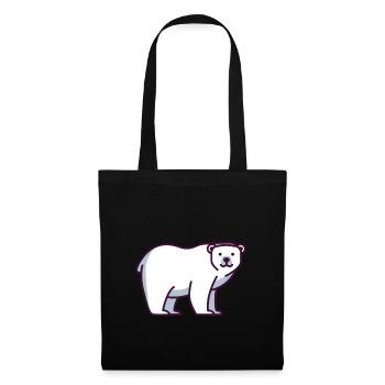 Ours polaire - Sac en tissu - noir - Devant