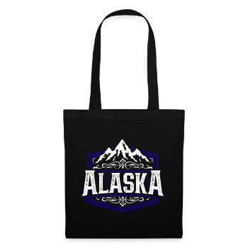 Alaska | Alaska Typografie - Stoffbeutel - Schwarz - Vorne