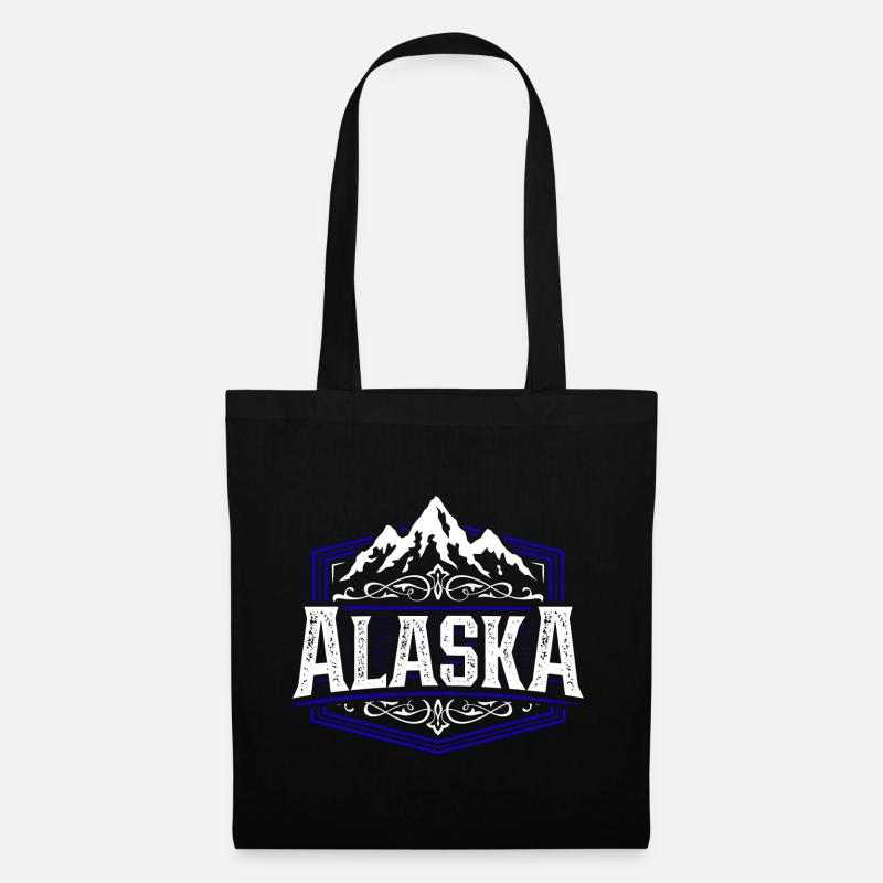 Alaska | Alaska Typografie - Stoffbeutel - Schwarz