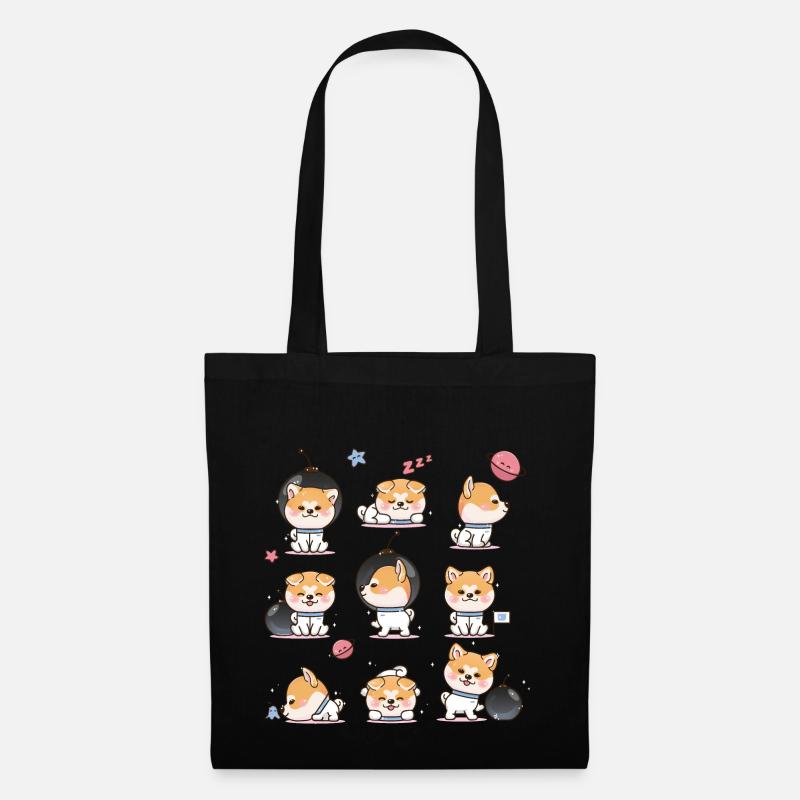 Shiba Inu - Stoffbeutel - Schwarz