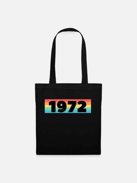 1972 Jahrgang - Stoffbeutel - Schwarz