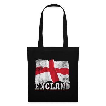Drapeau de l’Angleterre - Sac en tissu - noir - Devant