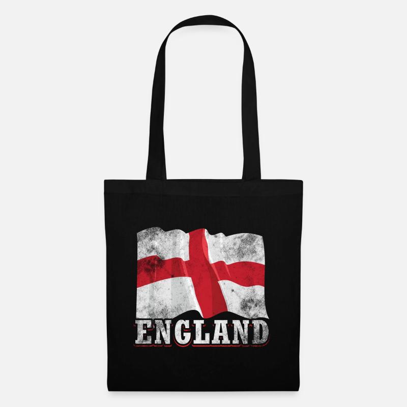England Flagge - Stoffbeutel - Schwarz