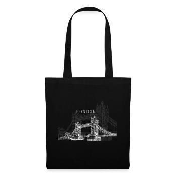 London Bridge. London Bridge - Stoffbeutel - Schwarz - Vorne