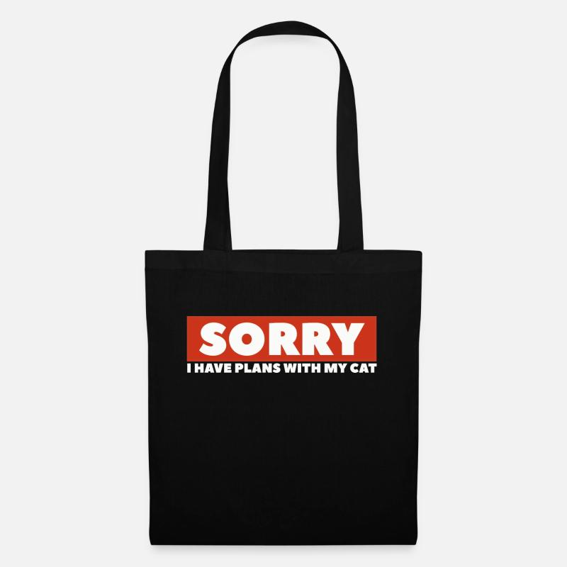 Cat man / cat / Funny cat saying - Tote Bag - black