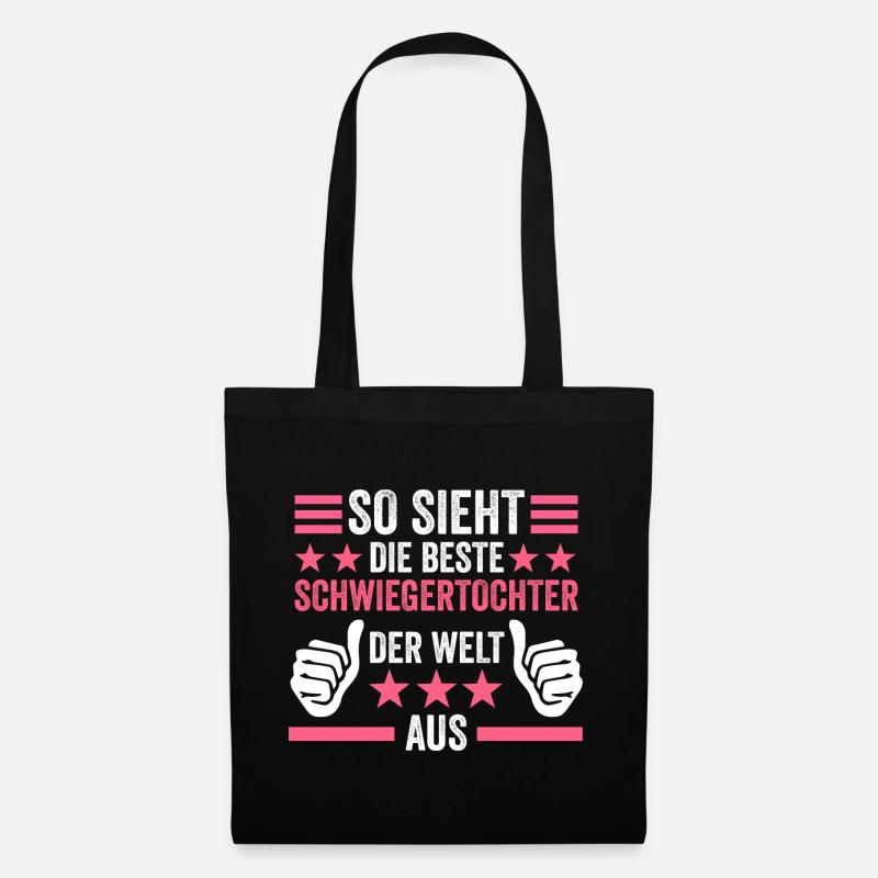 Beste Schwiegertochter Geschenk - Stoffbeutel - Schwarz