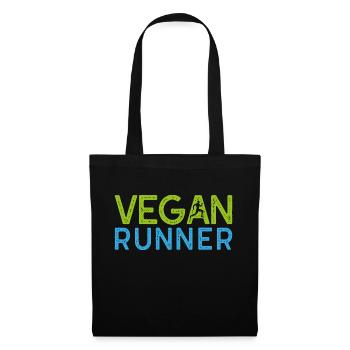 Vegan runner gift plants saying - Tote Bag - black - Front
