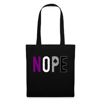 Nope Asexuell Pride Asexualité Ally - Sac en tissu - noir - Devant